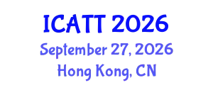 International Conference on Addiction Treatment and Therapy (ICATT) September 27, 2026 - Hong Kong, China