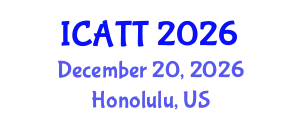 International Conference on Addiction Treatment and Therapy (ICATT) December 20, 2026 - Honolulu, United States