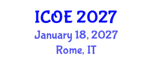 International Conference on Organic Electronics (ICOE) January 18, 2027 - Rome, Italy