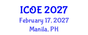 International Conference on Organic Electronics (ICOE) February 17, 2027 - Manila, Philippines