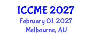 International Conference on Civil and Materials Engineering (ICCME) February 01, 2027 - Melbourne, Australia