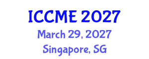 International Conference on Civil and Materials Engineering (ICCME) March 29, 2027 - Singapore, Singapore