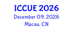International Conference on Civil and Urban Engineering (ICCUE) December 09, 2026 - Macau, China