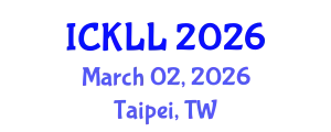 International Conference on Knowledge and Language Learning (ICKLL) March 02, 2026 - Taipei, Taiwan