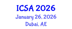 International Conference on Surgery and Anesthesia (ICSA) January 26, 2026 - Dubai, United Arab Emirates