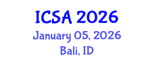 International Conference on Surgery and Anesthesia (ICSA) January 05, 2026 - Bali, Indonesia