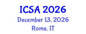International Conference on Surgery and Anesthesia (ICSA) December 13, 2026 - Rome, Italy