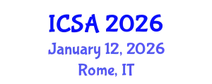 International Conference on Surgery and Anesthesia (ICSA) January 12, 2026 - Rome, Italy