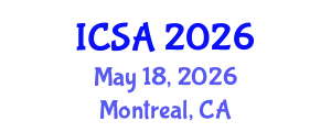 International Conference on Surgery and Anesthesia (ICSA) May 18, 2026 - Montreal, Canada