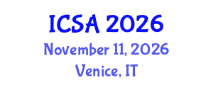 International Conference on Surgery and Anesthesia (ICSA) November 11, 2026 - Venice, Italy