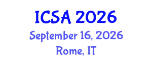International Conference on Surgery and Anesthesia (ICSA) September 16, 2026 - Rome, Italy