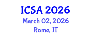 International Conference on Surgery and Anesthesia (ICSA) March 02, 2026 - Rome, Italy