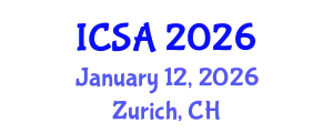 International Conference on Surgery and Anesthesia (ICSA) January 12, 2026 - Zurich, Switzerland
