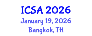International Conference on Surgery and Anesthesia (ICSA) January 19, 2026 - Bangkok, Thailand
