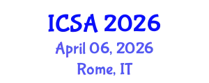 International Conference on Surgery and Anesthesia (ICSA) April 06, 2026 - Rome, Italy