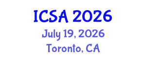 International Conference on Surgery and Anesthesia (ICSA) July 19, 2026 - Toronto, Canada