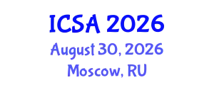 International Conference on Surgery and Anesthesia (ICSA) August 30, 2026 - Moscow, Russia