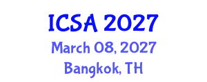 International Conference on Surgery and Anesthesia (ICSA) March 08, 2027 - Bangkok, Thailand