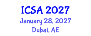International Conference on Surgery and Anesthesia (ICSA) January 28, 2027 - Dubai, United Arab Emirates