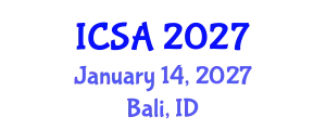 International Conference on Surgery and Anesthesia (ICSA) January 14, 2027 - Bali, Indonesia