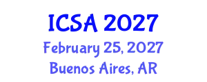 International Conference on Surgery and Anesthesia (ICSA) February 25, 2027 - Buenos Aires, Argentina