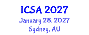 International Conference on Surgery and Anesthesia (ICSA) January 28, 2027 - Sydney, Australia