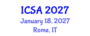 International Conference on Surgery and Anesthesia (ICSA) January 18, 2027 - Rome, Italy