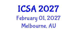 International Conference on Surgery and Anesthesia (ICSA) February 01, 2027 - Melbourne, Australia