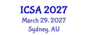International Conference on Surgery and Anesthesia (ICSA) March 29, 2027 - Sydney, Australia