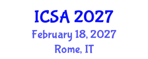 International Conference on Surgery and Anesthesia (ICSA) February 18, 2027 - Rome, Italy
