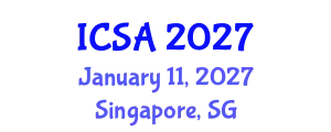 International Conference on Surgery and Anesthesia (ICSA) January 11, 2027 - Singapore, Singapore