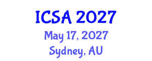 International Conference on Surgery and Anesthesia (ICSA) May 17, 2027 - Sydney, Australia