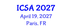 International Conference on Surgery and Anesthesia (ICSA) April 19, 2027 - Paris, France