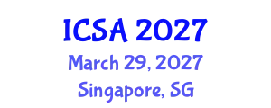 International Conference on Surgery and Anesthesia (ICSA) March 29, 2027 - Singapore, Singapore