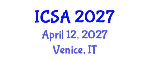International Conference on Surgery and Anesthesia (ICSA) April 12, 2027 - Venice, Italy