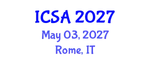 International Conference on Surgery and Anesthesia (ICSA) May 03, 2027 - Rome, Italy
