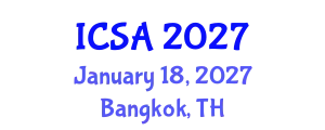 International Conference on Surgery and Anesthesia (ICSA) January 18, 2027 - Bangkok, Thailand