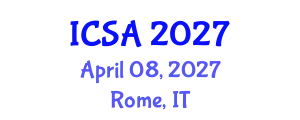 International Conference on Surgery and Anesthesia (ICSA) April 08, 2027 - Rome, Italy