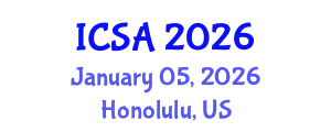 International Conference on Surgery and Anesthesia (ICSA) January 05, 2026 - Honolulu, United States