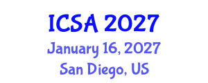 International Conference on Surgery and Anesthesia (ICSA) January 16, 2027 - San Diego, United States