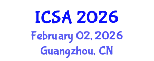 International Conference on Surgery and Anesthesia (ICSA) February 02, 2026 - Guangzhou, China
