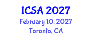 International Conference on Surgery and Anesthesia (ICSA) February 10, 2027 - Toronto, Canada