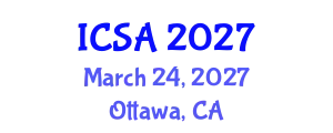 International Conference on Surgery and Anesthesia (ICSA) March 24, 2027 - Ottawa, Canada