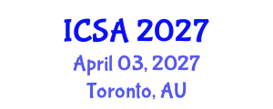 International Conference on Surgery and Anesthesia (ICSA) April 03, 2027 - Toronto, Australia
