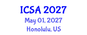 International Conference on Surgery and Anesthesia (ICSA) May 01, 2027 - Honolulu, United States