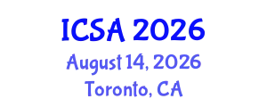 International Conference on Surgery and Anesthesia (ICSA) August 14, 2026 - Toronto, Canada