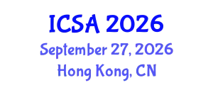 International Conference on Surgery and Anesthesia (ICSA) September 27, 2026 - Hong Kong, China
