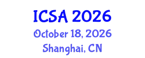 International Conference on Surgery and Anesthesia (ICSA) October 18, 2026 - Shanghai, China