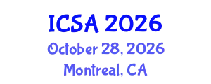 International Conference on Surgery and Anesthesia (ICSA) October 28, 2026 - Montreal, Canada