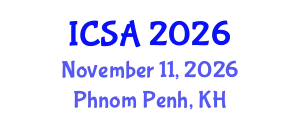 International Conference on Surgery and Anesthesia (ICSA) November 11, 2026 - Phnom Penh, Cambodia